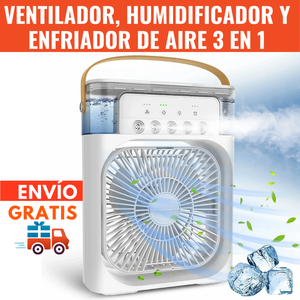 🌬️ VENTILADOR HUMIFICADOR 3 EN 1 ❄️